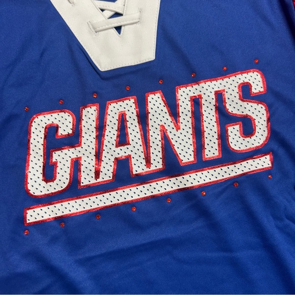 Women's Majestic Draft Me New York GIANTS NFL Top Shirt S M L 2X 3X 4X BLING - Picture 4 of 10